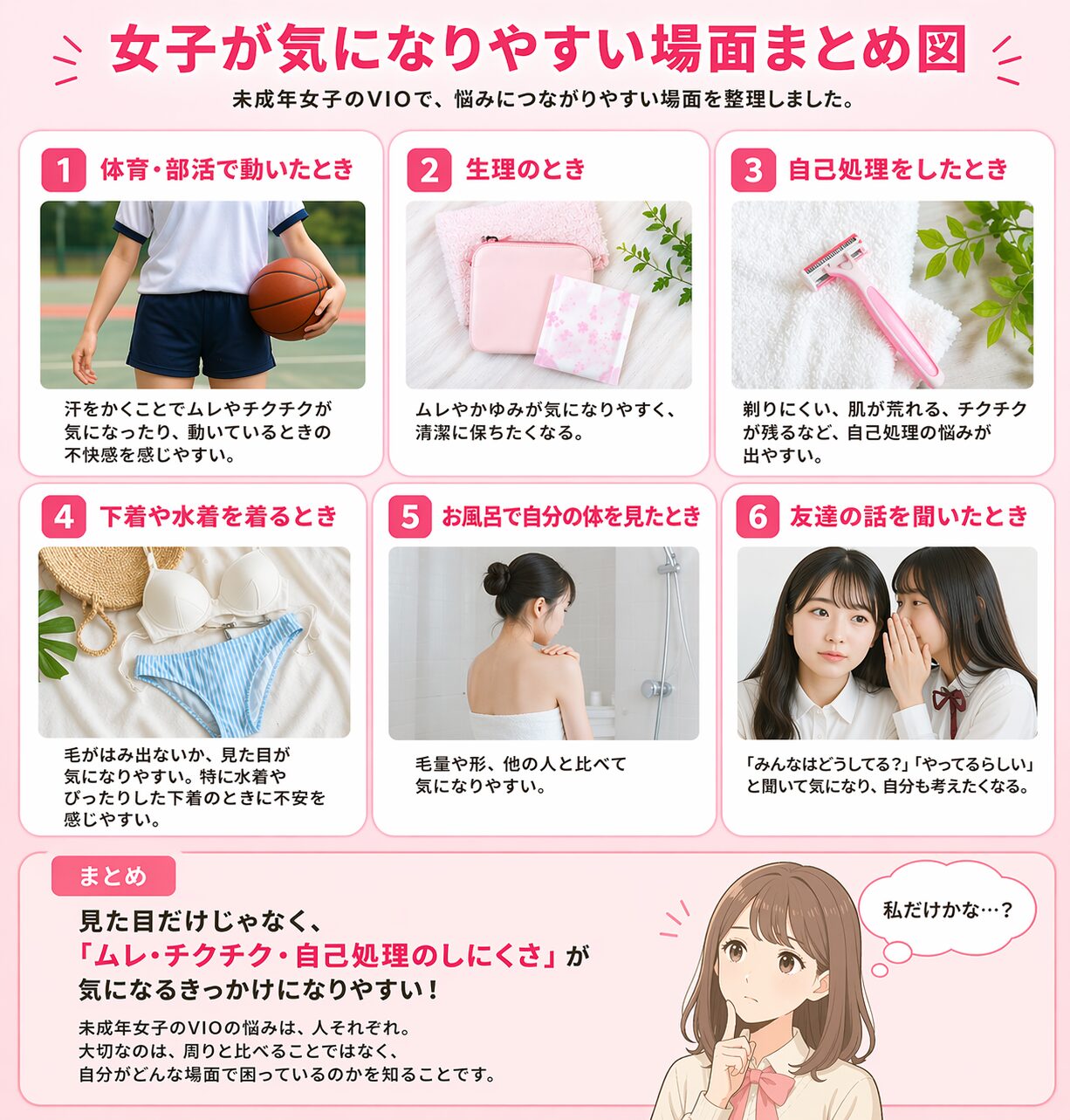 女子が気になりやすい場面まとめ